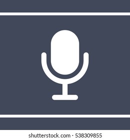 Microphone Icon, flat design style