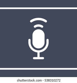 Microphone Icon, flat design style