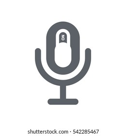 Microphone Icon, flat design style