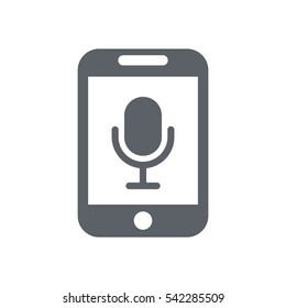 Microphone Icon, flat design style
