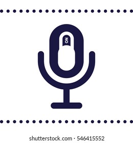 Microphone Icon, flat design style