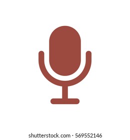 Microphone Icon, flat design style