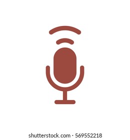 Microphone Icon, flat design style