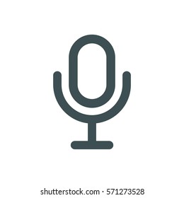 Microphone Icon, flat design style