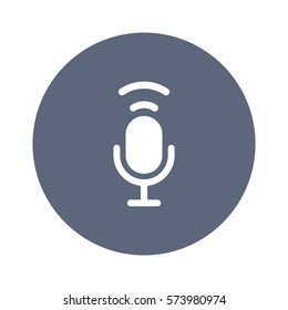 Microphone Icon, flat design style