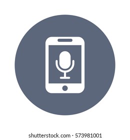 Microphone Icon, flat design style
