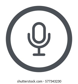 Microphone Icon, flat design style