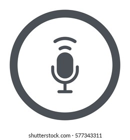 Microphone Icon, flat design style