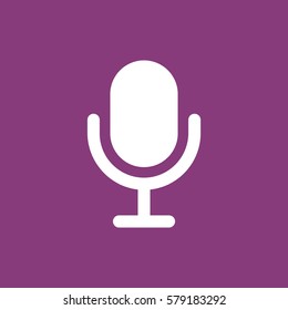 Microphone Icon, flat design style