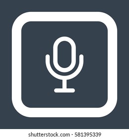 Microphone Icon, flat design style