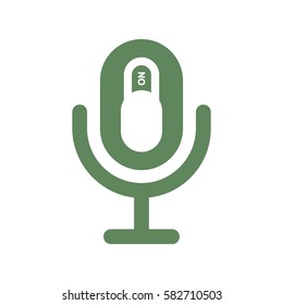 Microphone Icon, flat design style