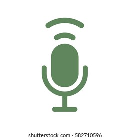 Microphone Icon, flat design style