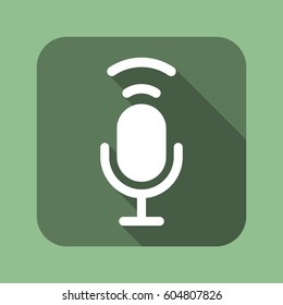 Microphone Icon, flat design style