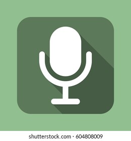 Microphone Icon, flat design style