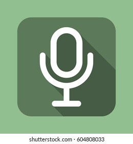 Microphone Icon, flat design style
