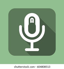 Microphone Icon, flat design style