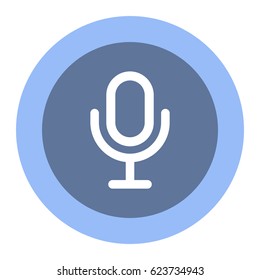 Microphone Icon, flat design style