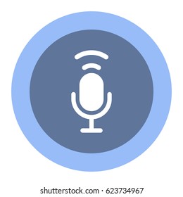 Microphone Icon, flat design style