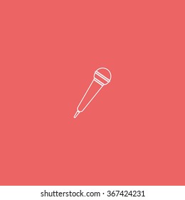 Microphone icon. Flat microphone illustration.