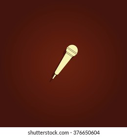 Microphone icon. Flat microphone illustration.