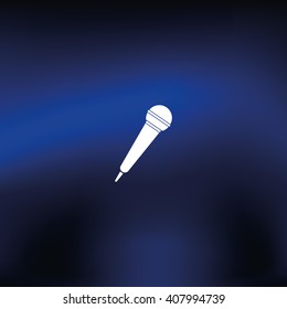 Microphone icon. Flat microphone illustration.