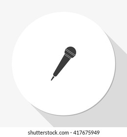 Microphone icon. Flat microphone illustration.