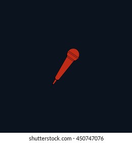Microphone icon. Flat microphone illustration.