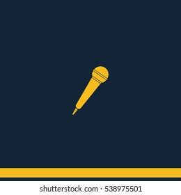 Microphone icon. Flat microphone illustration.