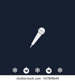 Microphone icon. Flat microphone illustration.