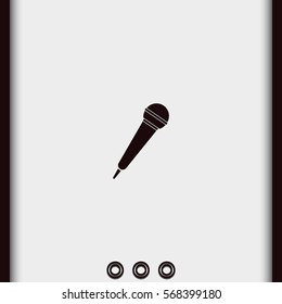 Microphone icon. Flat microphone illustration.