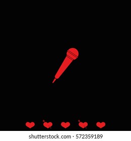 Microphone icon. Flat microphone illustration.