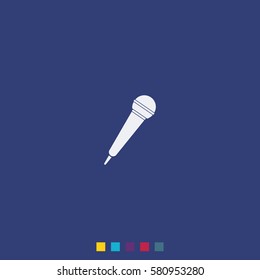 Microphone icon. Flat microphone illustration.