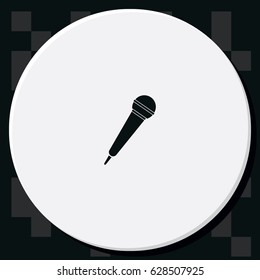 Microphone icon. Flat microphone illustration.