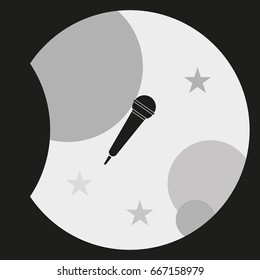 Microphone icon. Flat microphone illustration.