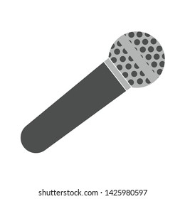 microphone icon. flat illustration of microphone vector icon for web