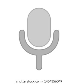 Icono de micrófono. ilustración plana del micrófono. icono de vector. Símbolo de signo de micrófono