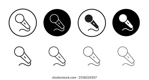 Microphone icon Flat line illustration