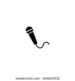 icono del micrófono. llano, simple, negro.