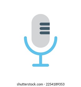 microphone icon with flat style
