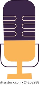 Mikrofon-Symbol im Flachstil