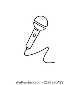 Microphone icon flat style isolated. Vector