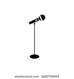 Microphone icon flat style isolated. Vector