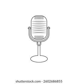Microphone icon flat style isolated. Vector