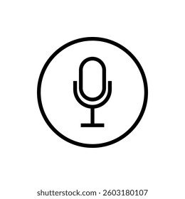 Microphone icon flat style isolated. Vector