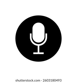 Microphone icon flat style isolated. Vector