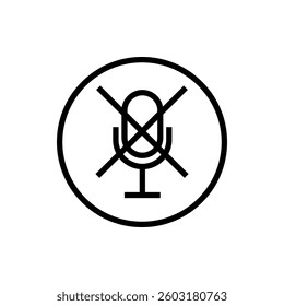 Microphone icon flat style isolated. Vector