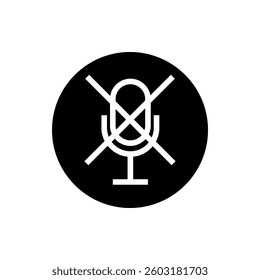 Microphone icon flat style isolated. Vector