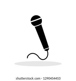 Microphone icon in flat style. Mic symbol for your web site design, logo, app, UI Vector EPS 10.