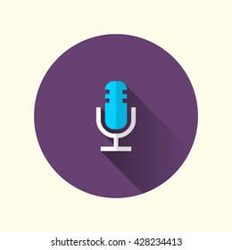 microphone icon. flat microphone icon. microphone vector