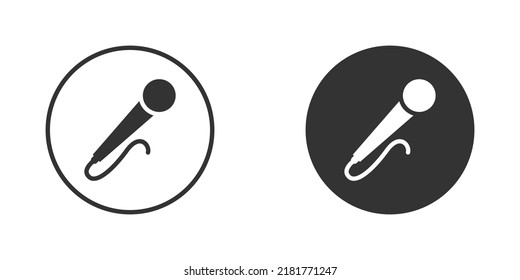 Microphone icon. Flat vector illustration.